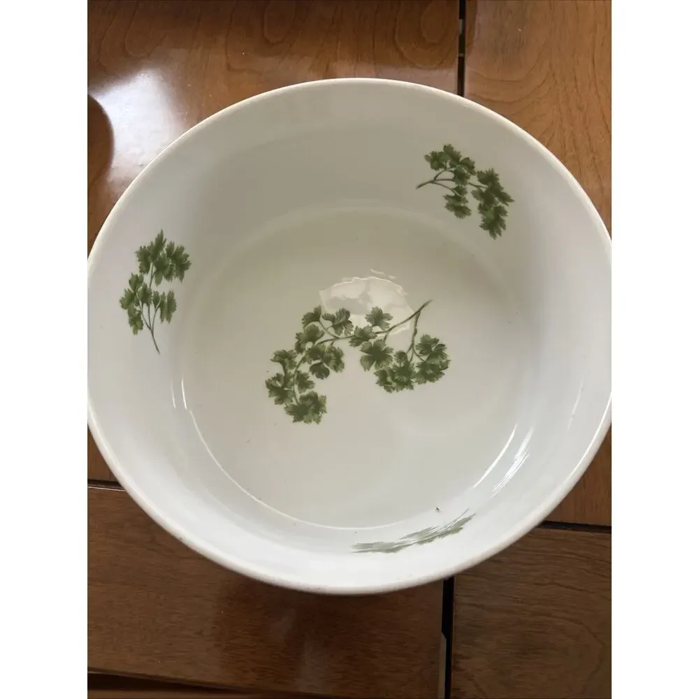 Vintage Andrea by Sadek Ceramic Parsley 7” Souffle Oven to Table Cookware‎